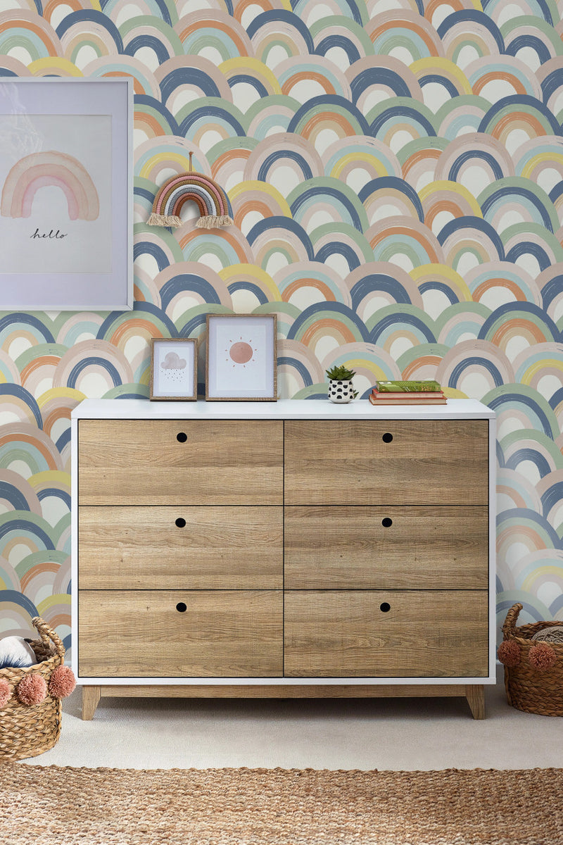 122392 Abstract Rainbow Pastel Wallpaper by Next