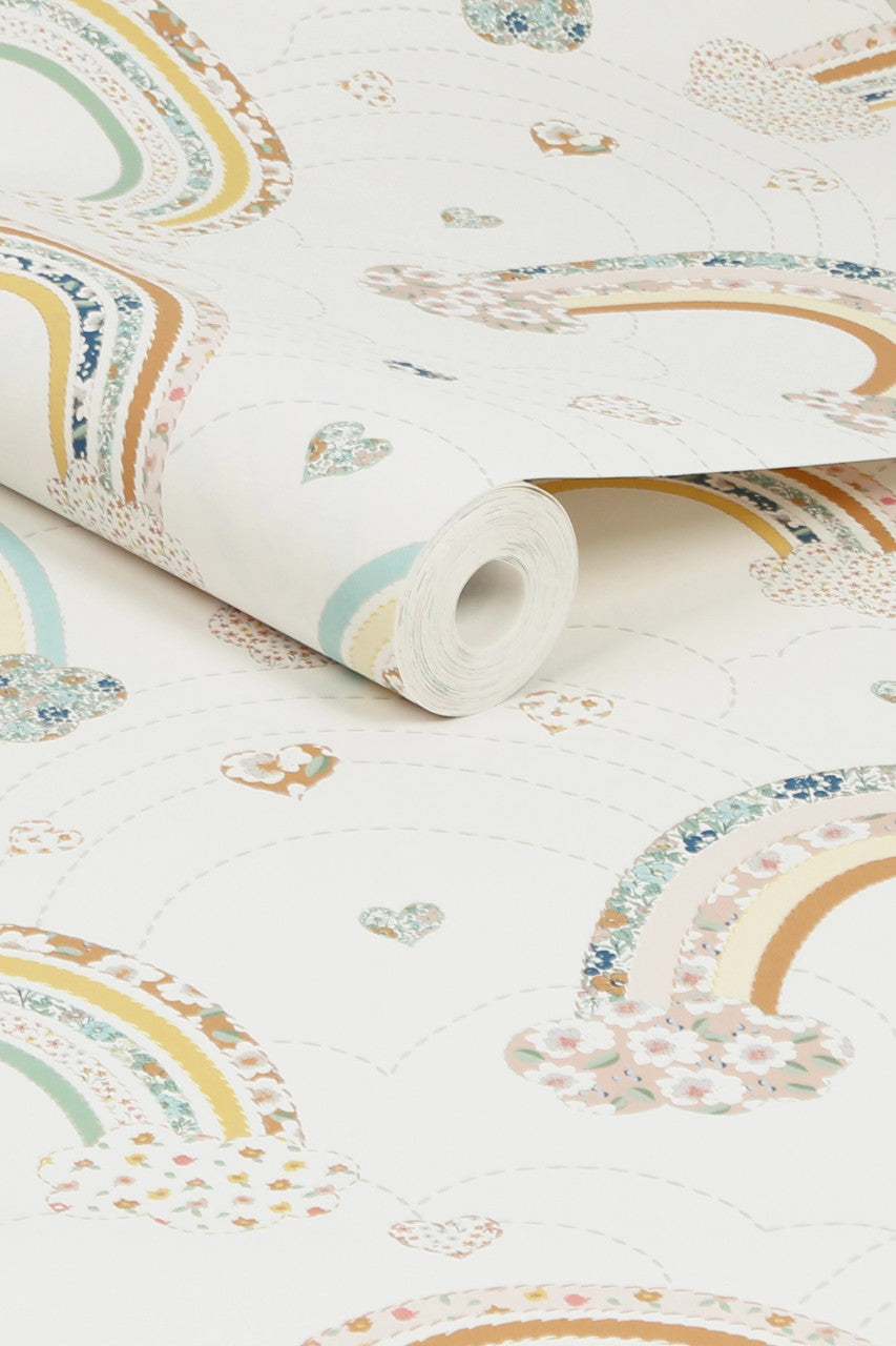 122393 Ditsy Rainbow Pastel Wallpaper by Next