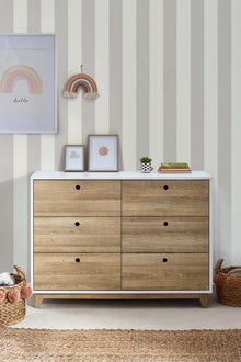 122402 Craft Stripe Grey Wallpaper by Next