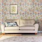 122742 Megan Ochre Yellow Wallpaper by Laura Ashley