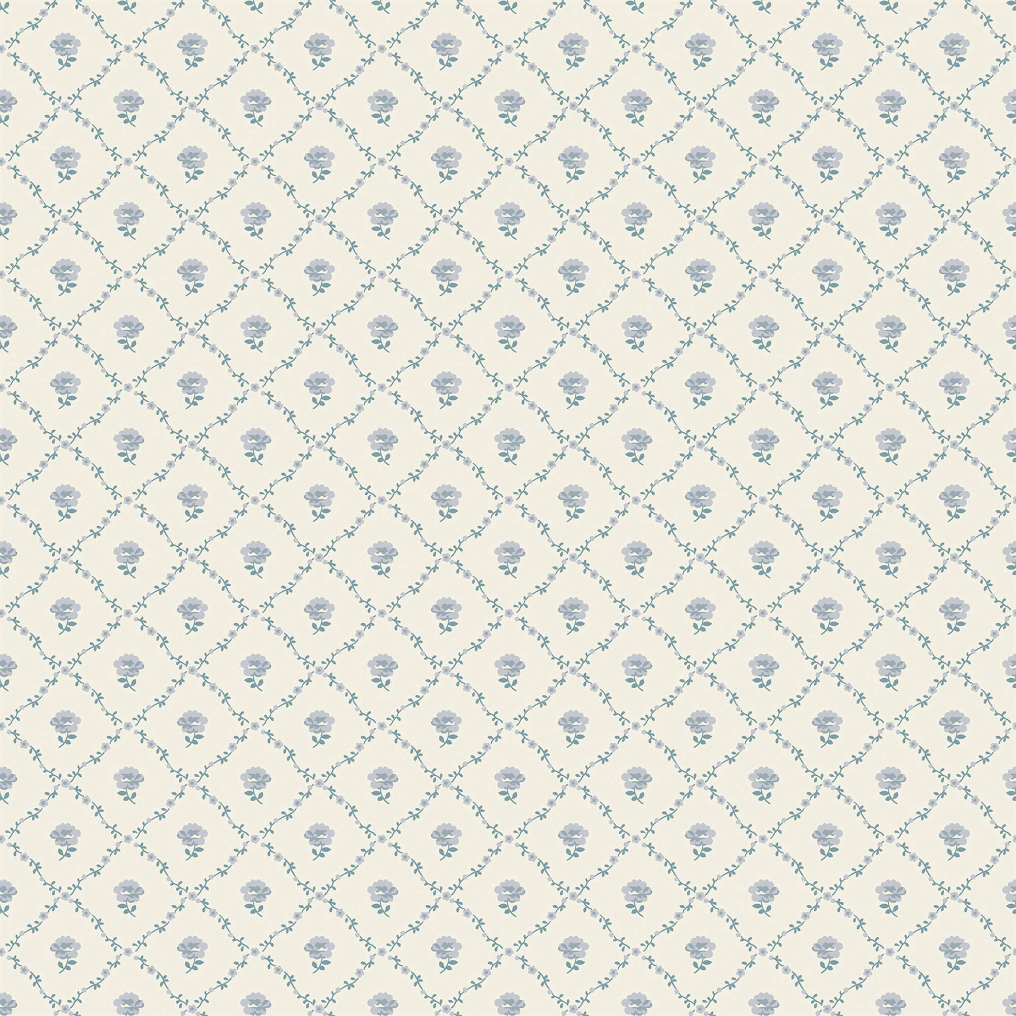 122745 Kate Pale Seaspray Blue Wallpaper by Laura Ashley