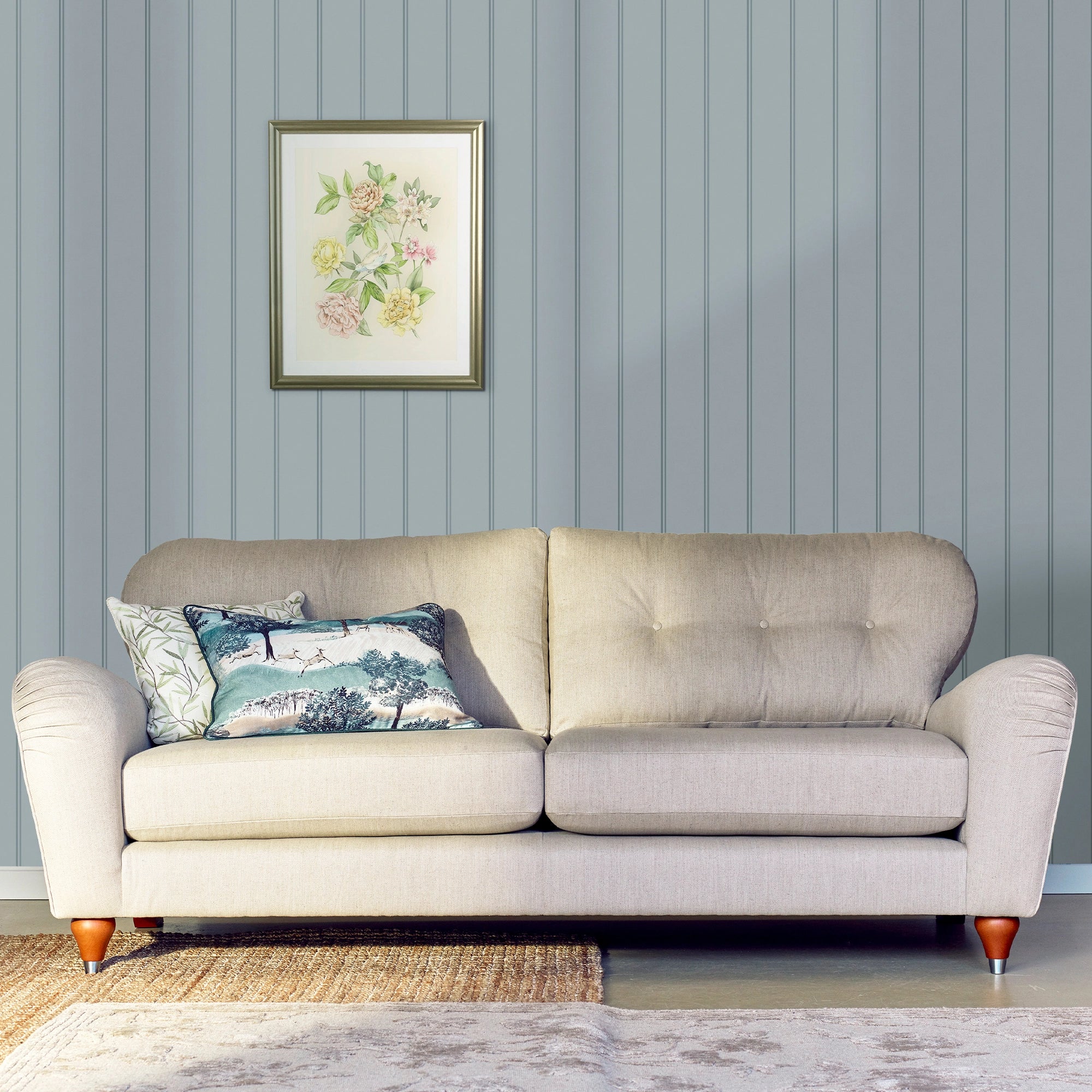 122758 Chalford Wood Panelling Wallpaper by Laura Ashley