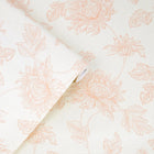 122763 Stratton Plaster Pink Wallpaper by Laura Ashley