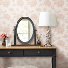 122763 Stratton Plaster Pink Wallpaper by Laura Ashley