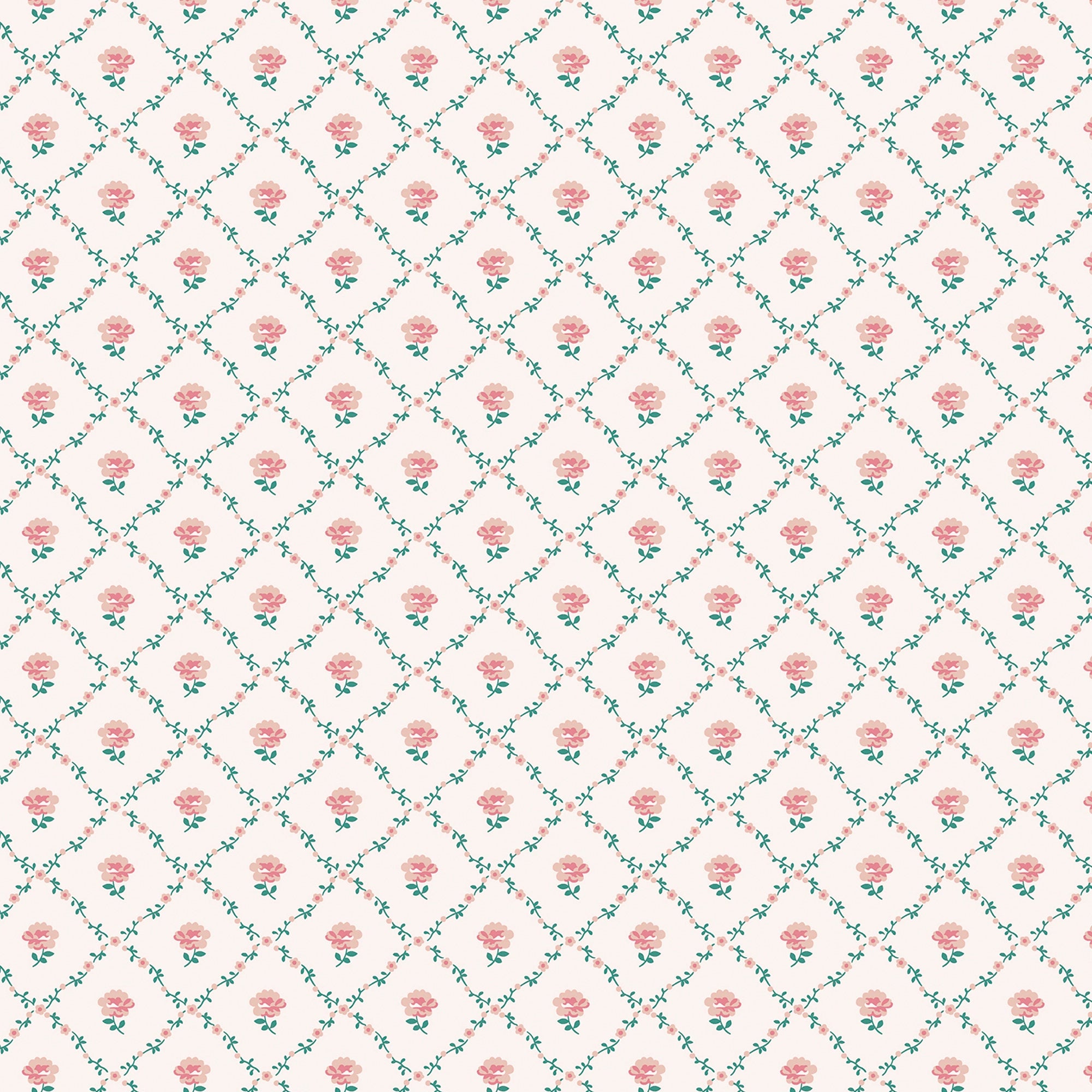 122766 Kate Coral Pink Wallpaper by Laura Ashley