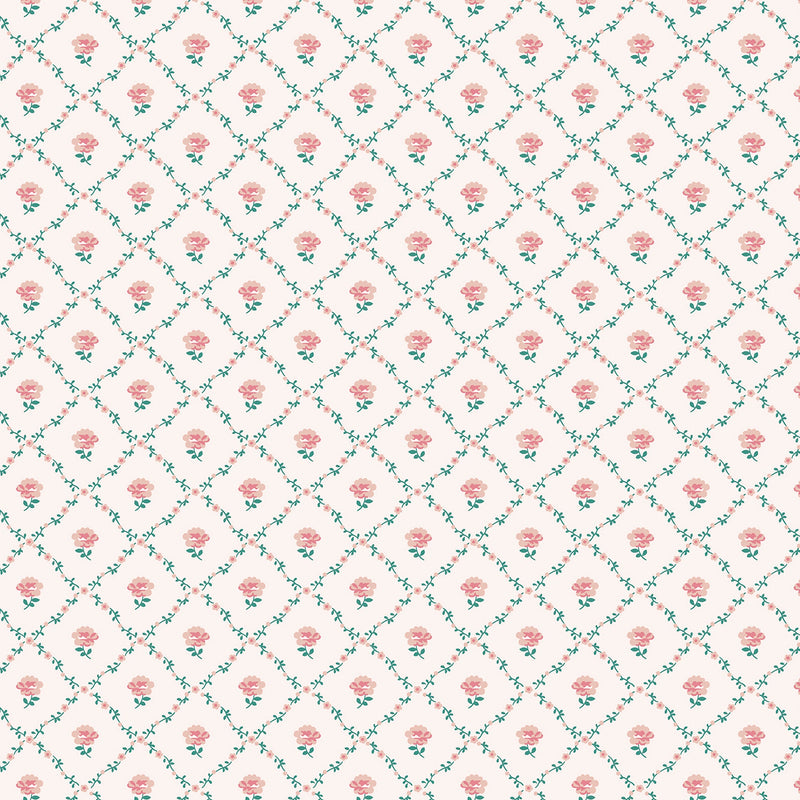 122766 Kate Coral Pink Wallpaper by Laura Ashley