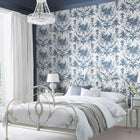 122767 Tuileries Midnight Blue Wallpaper by Laura Ashley