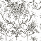 122768 Tuileries Charcoal Grey Wallpaper by Laura Ashley