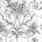 122768 Tuileries Charcoal Grey Wallpaper by Laura Ashley