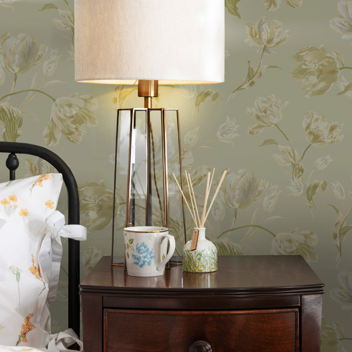 Gosford Sage Green Wallpaper by Laura Ashley