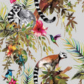 Lemur Metallic Silver Wallpaper by Holden