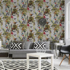 12401 Lemur Metallic Silver Wallpaper by Holden