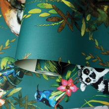 12402 Lemur Teal Wallpaper by Holden