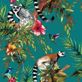 Lemur Teal Wallpaper by Holden