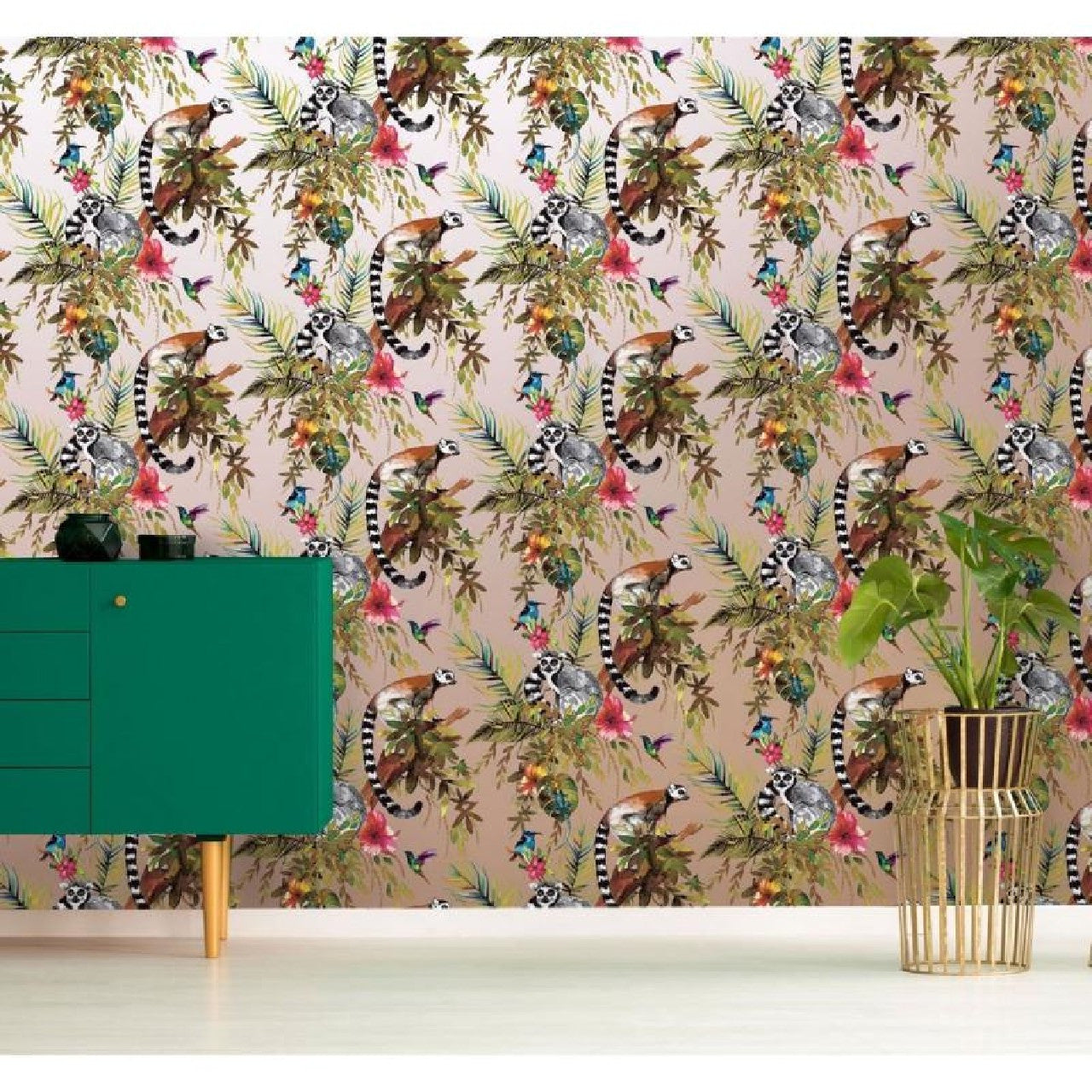 12404 Lemur Metallic Rose Gold Wallpaper by Holden