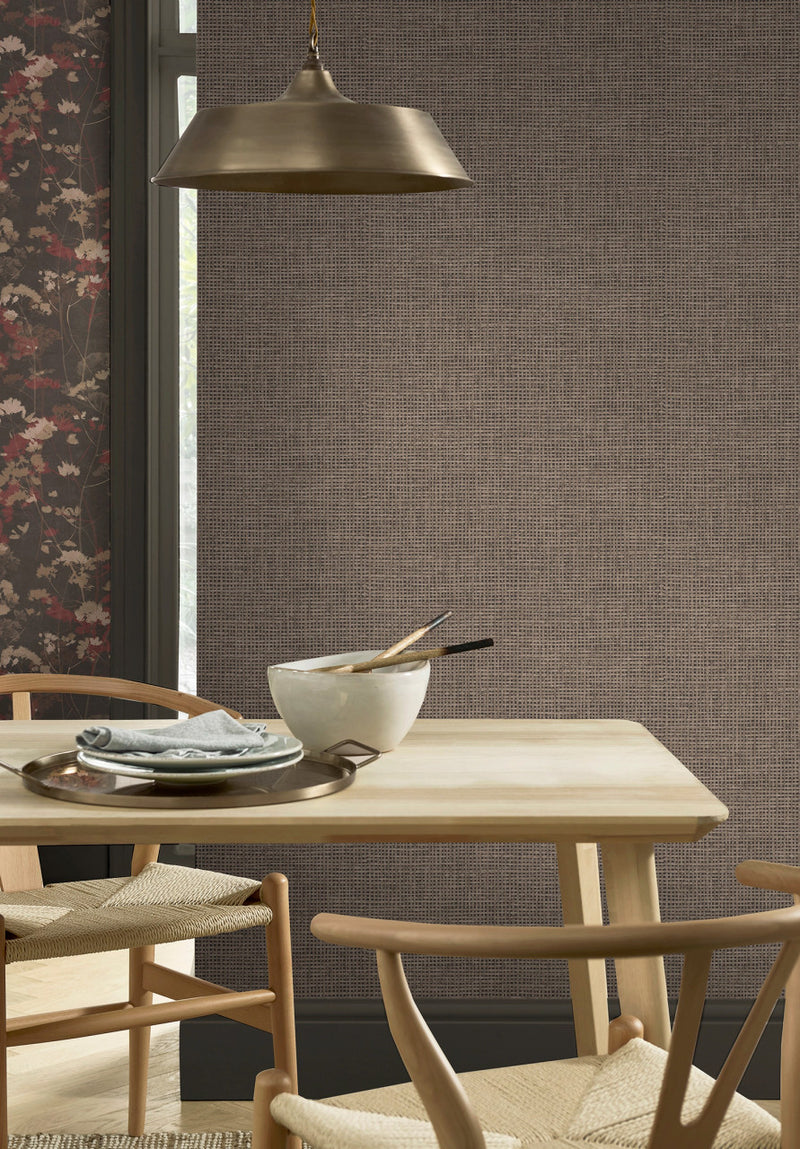 124090 Rustic Weft Glastonbury Wallpaper by Graham and Brown