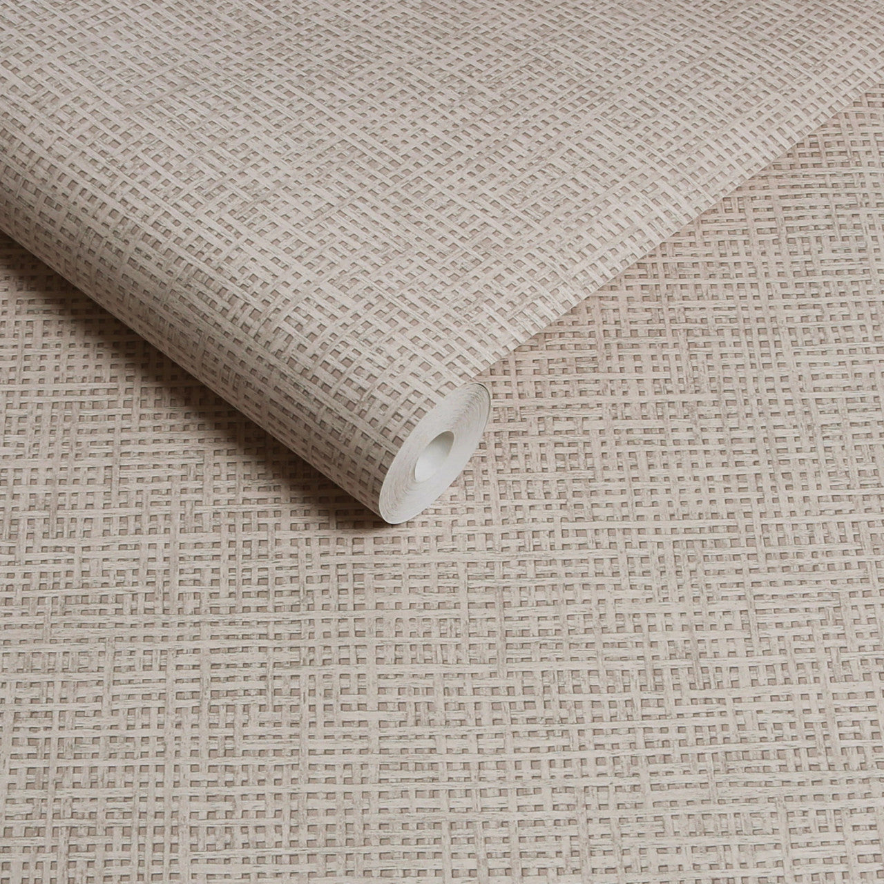 124095 Rustic Weft Praline Wallpaper by Graham and Brown