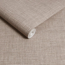 124100 Rustic Weft Stone Wallpaper by Graham and Brown
