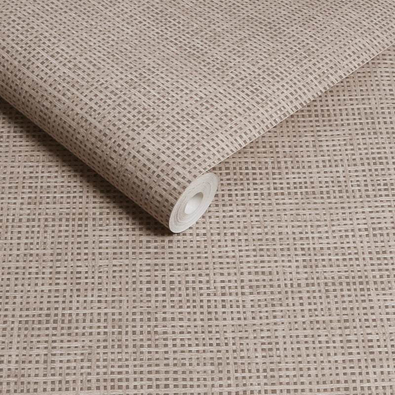 124100 Rustic Weft Stone Wallpaper by Graham and Brown