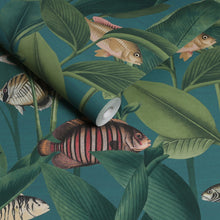 124113 Aquarium Teal Wallpaper by Graham and Brown