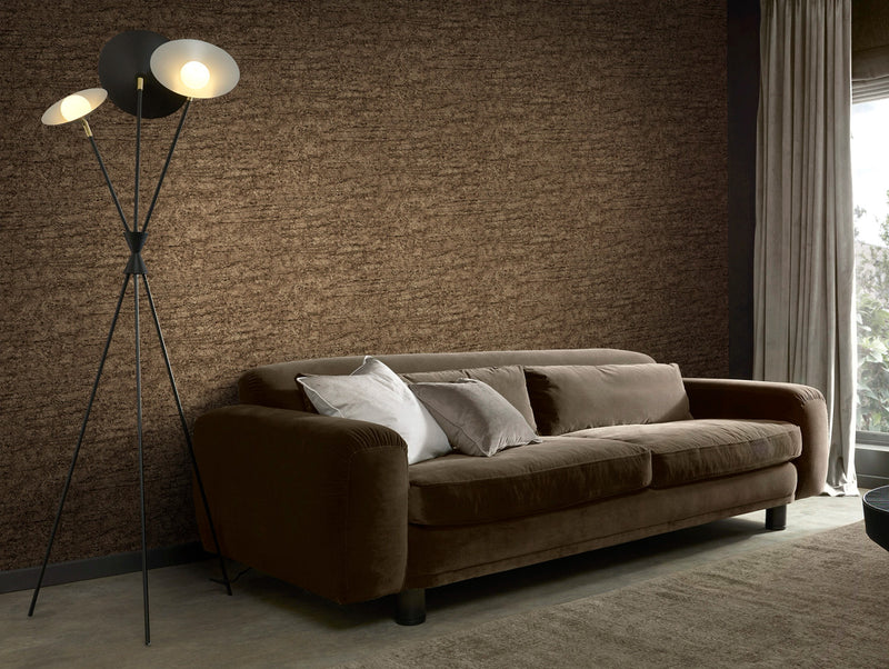 124130 Vincenzo Chocolate Wallpaper by Graham and Brown