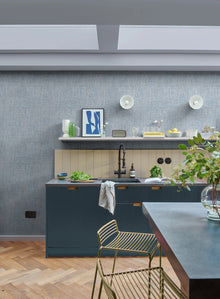 124137 Armando Light Blue Wallpaper by Graham and Brown