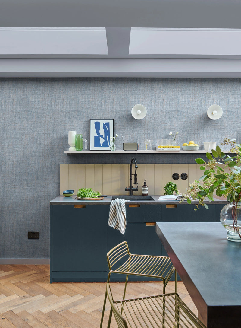 124137 Armando Light Blue Wallpaper by Graham and Brown