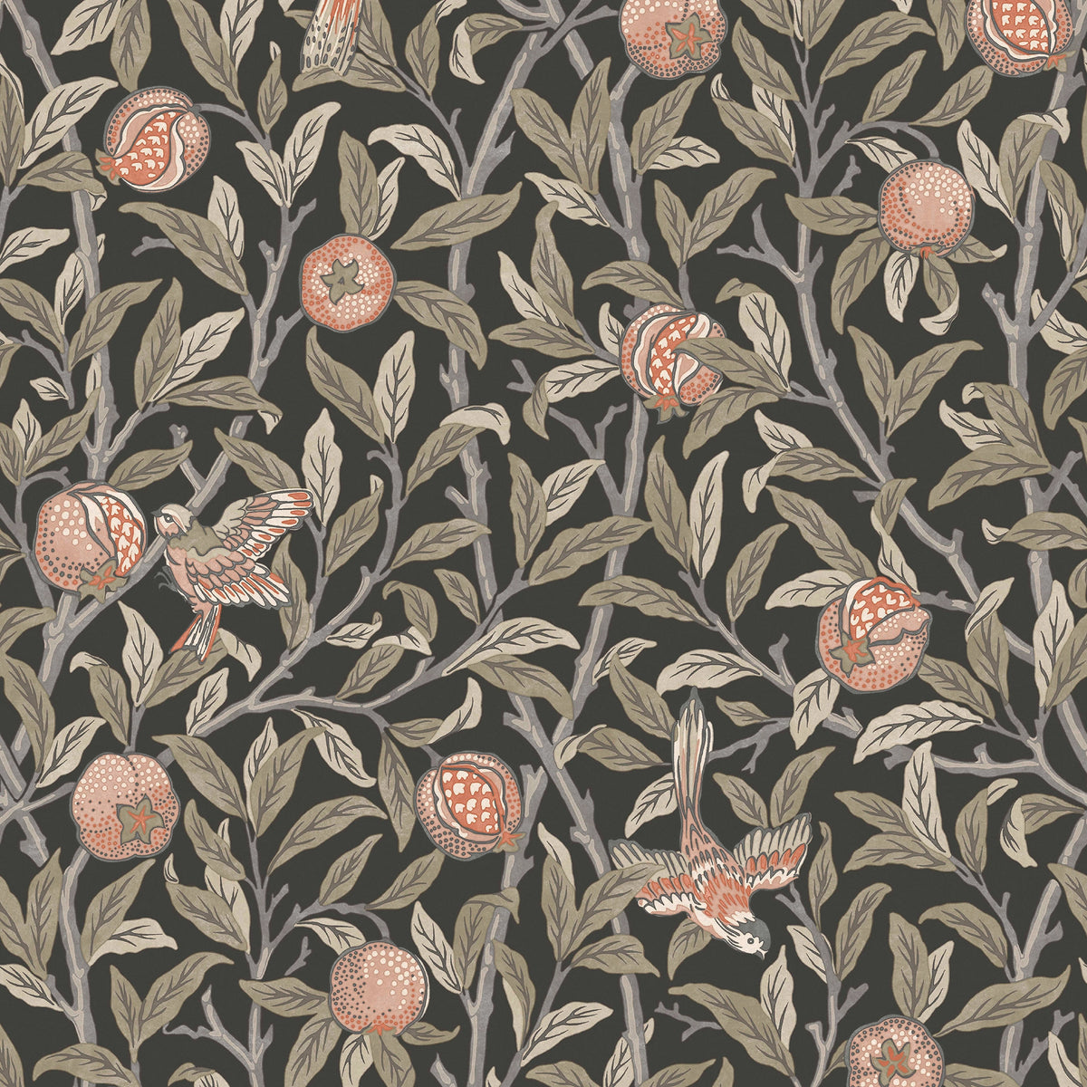 Bird & Pomegranate Wallpaper by William Morris at Home