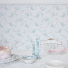 125108 Butterflies Duck Egg Wallpaper by Rachel Ashwell