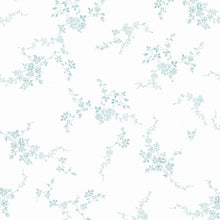 125108 Butterflies Duck Egg Wallpaper by Rachel Ashwell