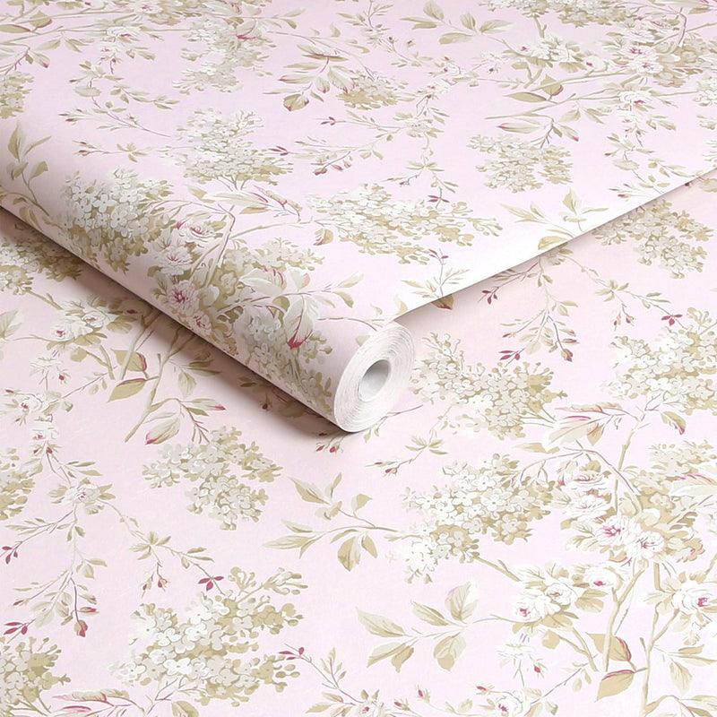 125124 Chelsea Pink Wallpaper by Rachel Ashwell