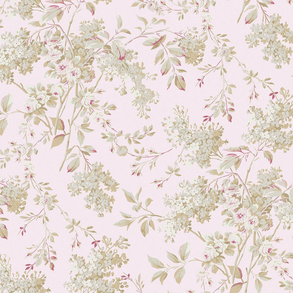 125124 Chelsea Pink Wallpaper by Rachel Ashwell