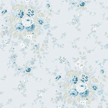125128 Garden Floral Soft Blue Wallpaper by Rachel Ashwell