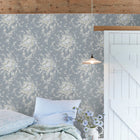125129 Garden Floral Slate Grey Wallpaper by Rachel Ashwell