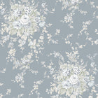 125129 Garden Floral Slate Grey Wallpaper by Rachel Ashwell
