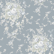 125129 Garden Floral Slate Grey Wallpaper by Rachel Ashwell