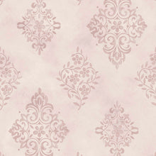 125136 Diamond Motif Pink Wallpaper by Rachel Ashwell