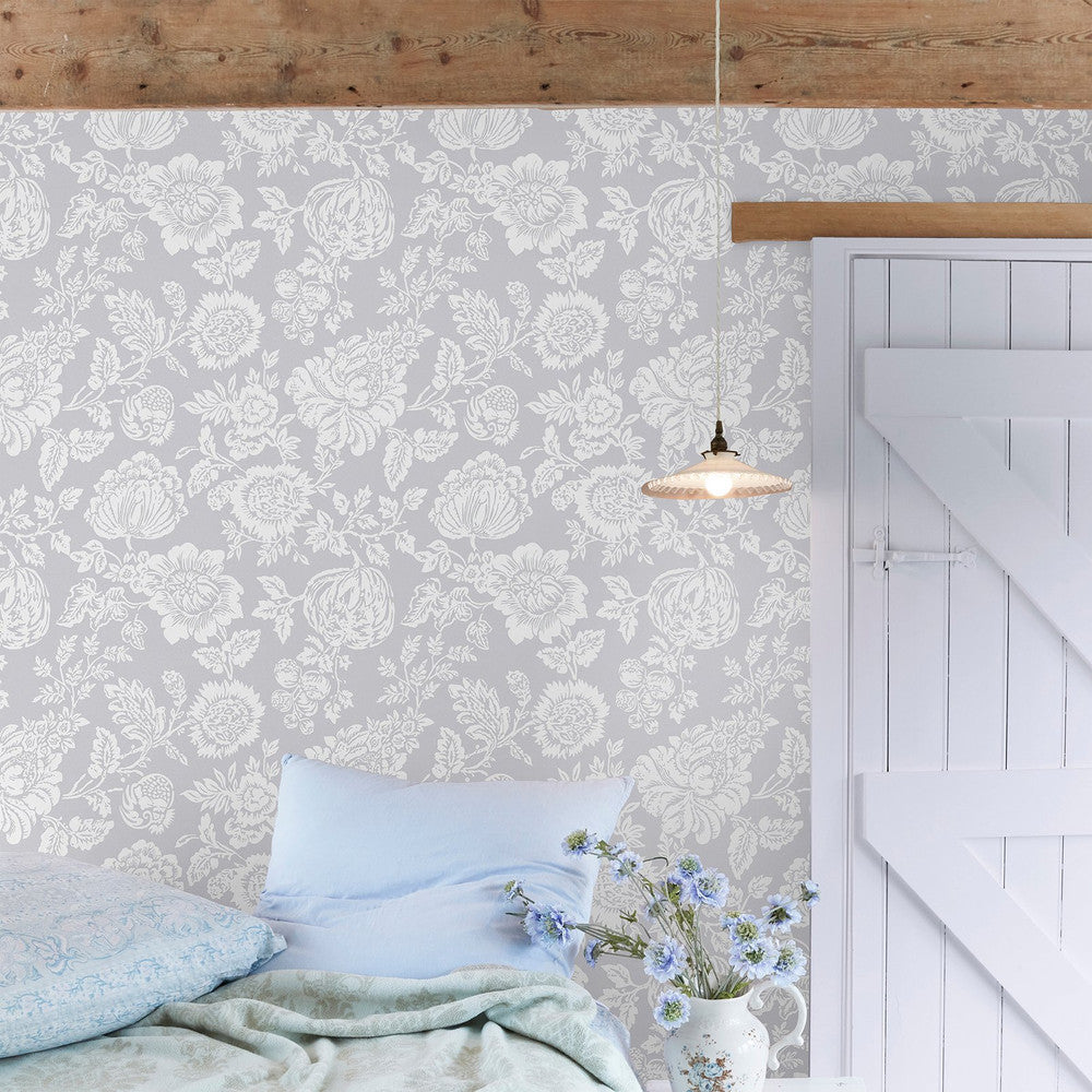 125139 Stipple Grey Wallpaper by Rachel Ashwell