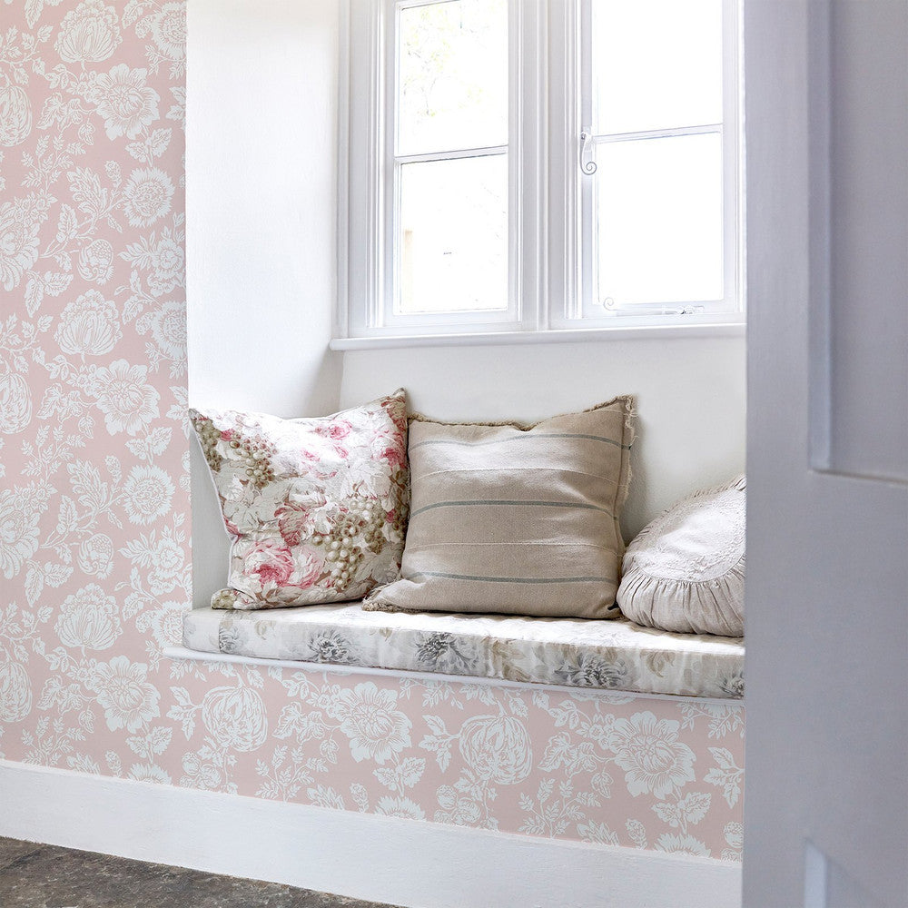 125140 Stipple Pink Wallpaper by Rachel Ashwell