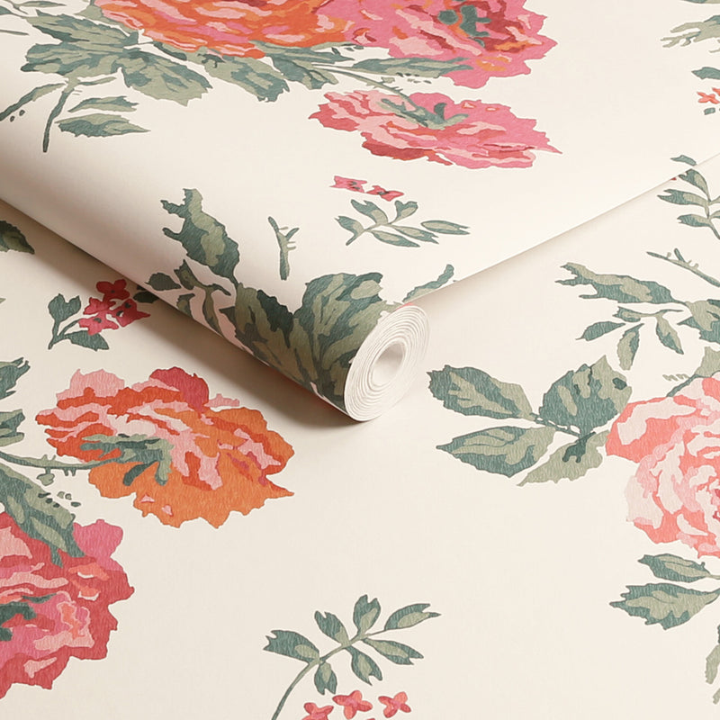 125494 Archive Rose Pink Blooms Wallpaper by Cath Kidston