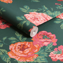 125496 Archive Rose Green Wallpaper by Cath Kidston
