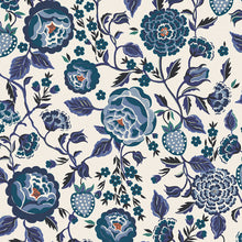 125498 Strawberry Garden Blue Wallpaper by Cath Kidston