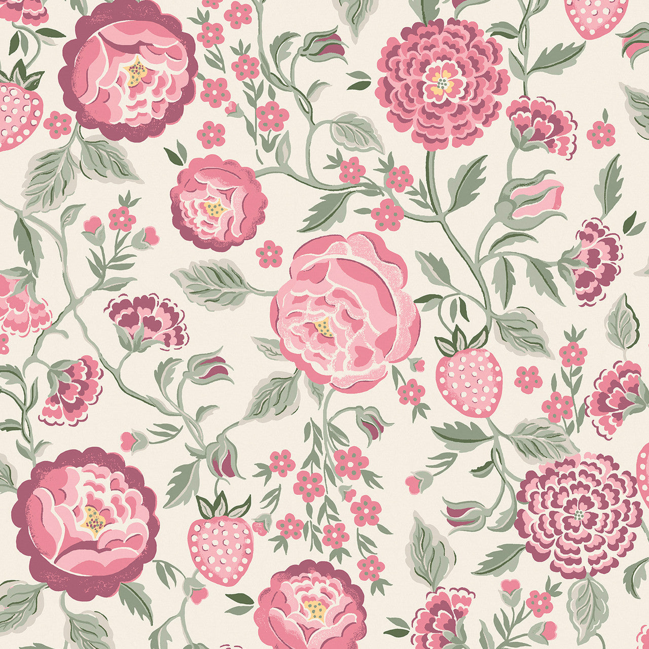 125499 Strawberry Garden Spring Wallpaper by Cath Kidston