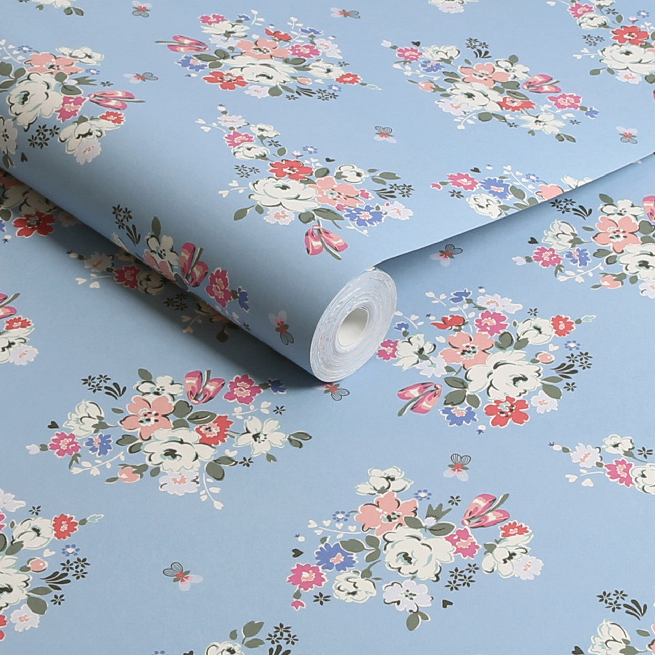 125507 Clifton Floral Blue Wallpaper by Cath Kidston