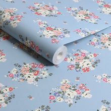 125507 Clifton Floral Blue Wallpaper by Cath Kidston
