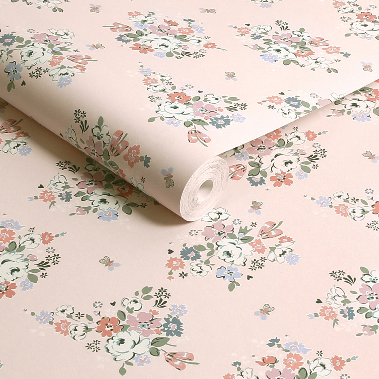 125508 Clifton Floral Pink Wallpaper by Cath Kidston