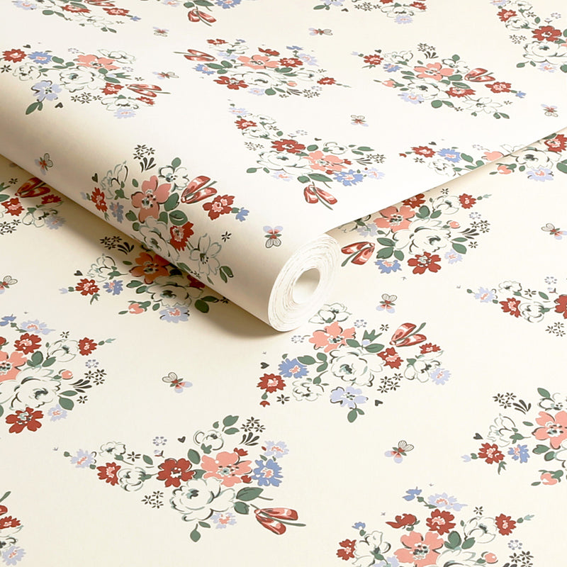 125509 Clifton Floral Cream Wallpaper by Cath Kidston