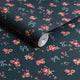 Rows and Bows Navy Wallpaper by Cath Kidston