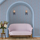 125513 Rows and Bows Blue Wallpaper by Cath Kidston