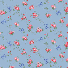 125513 Rows and Bows Blue Wallpaper by Cath Kidston
